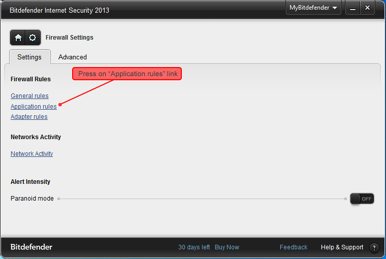 Bitdefender Internet Security settings 3